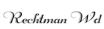 Rechtman Wd Font Image