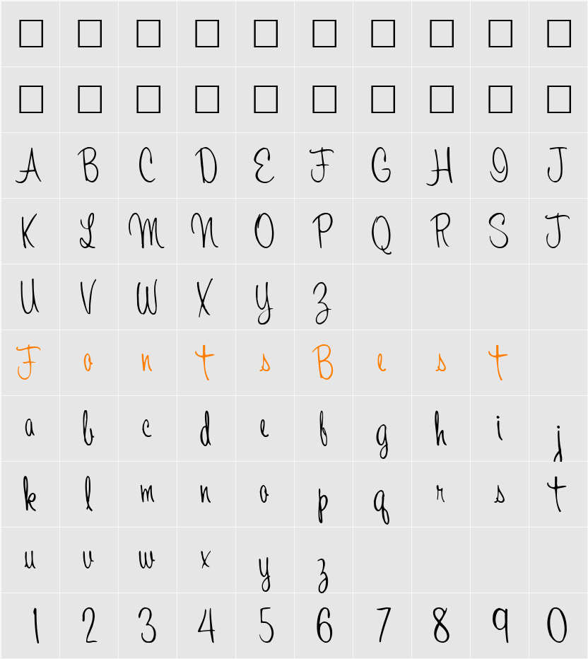 Second  ttstd Character Map