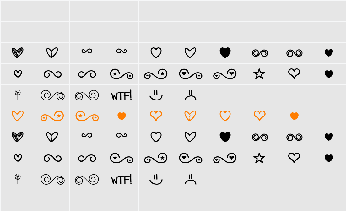 MF Dings 3 Character Map