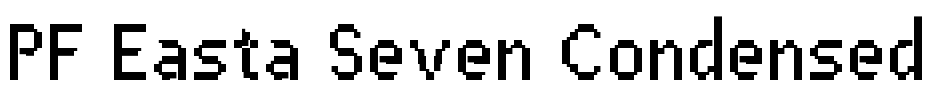 PF Easta Seven Condensed Font Image
