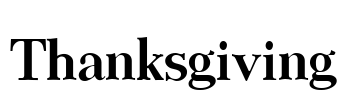 Thanksgiving Font Image