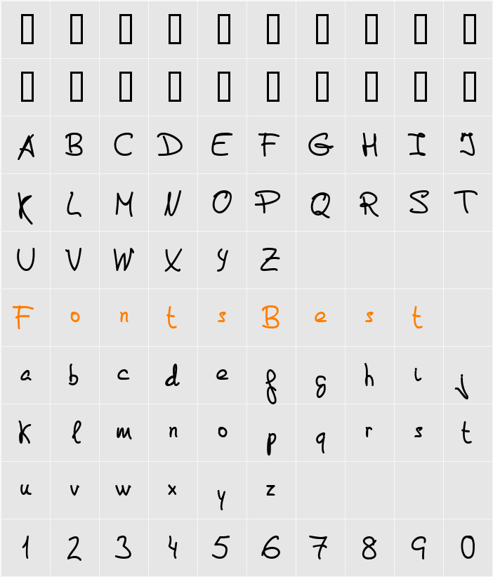de Manu 2 Character Map