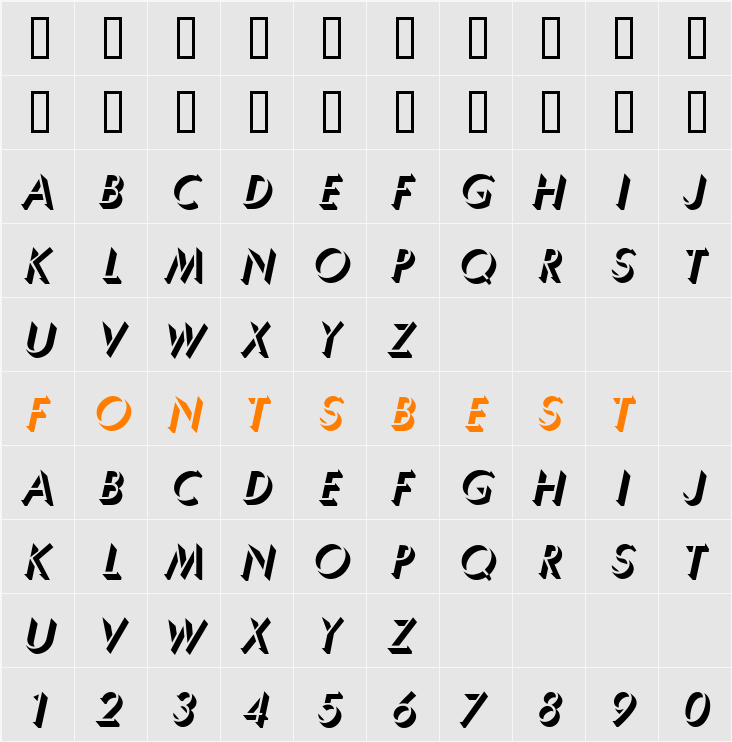 Umber Character Map