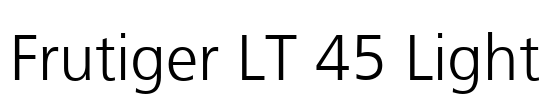 Frutiger LT 45 Light