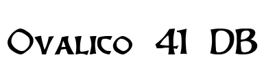 Ovalico 41 DB Font Image