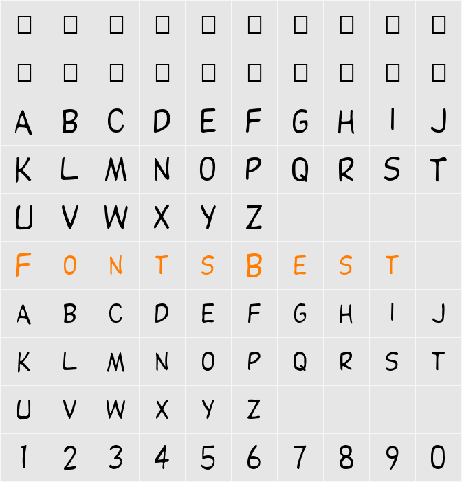 FZ BASIC 29 Character Map