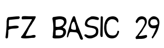 FZ BASIC 29 Font Image