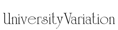 UniversityVariation Font Image
