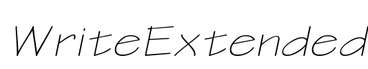 WriteExtended Font Image