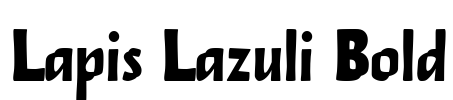 Lapis Lazuli Bold Font Image