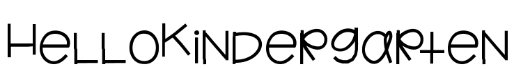 HelloKindergarten Font Image