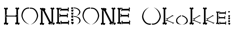HONEBONE Ukokkei Font Image