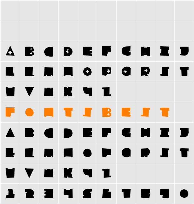 LF Childsplay Character Map