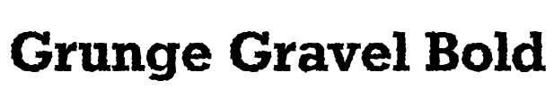 Grunge Gravel Bold Font Image