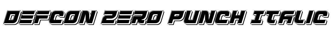 Defcon Zero Punch Italic