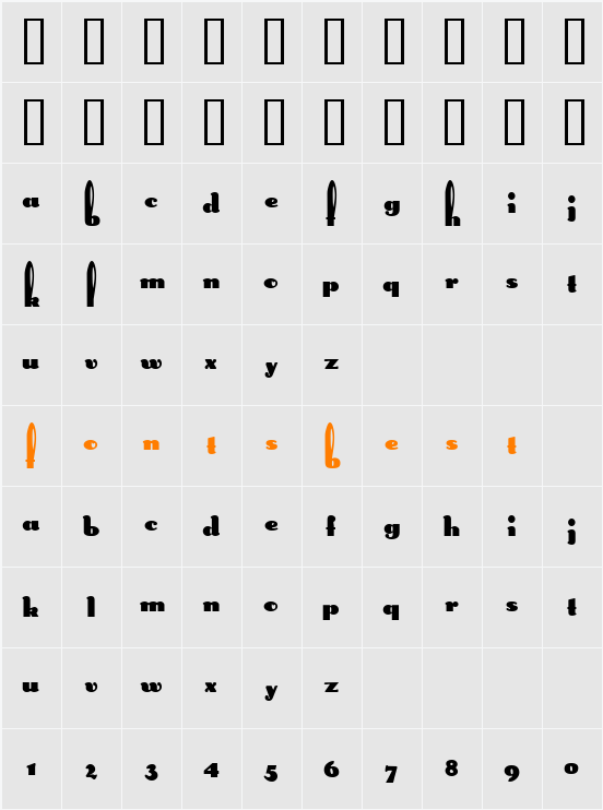 Long Ears MF Character Map