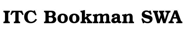 ITC Bookman SWA Font Image