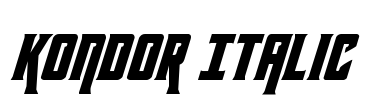 Kondor Italic Font Image