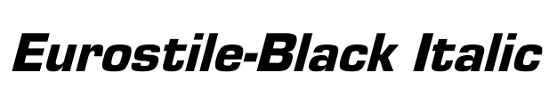 Eurostile-Black Italic