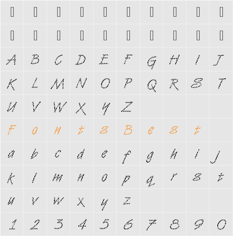 VanDijk36 Becker Character Map