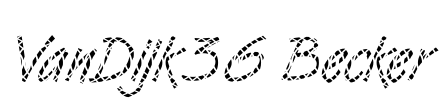 VanDijk36 Becker Font Image