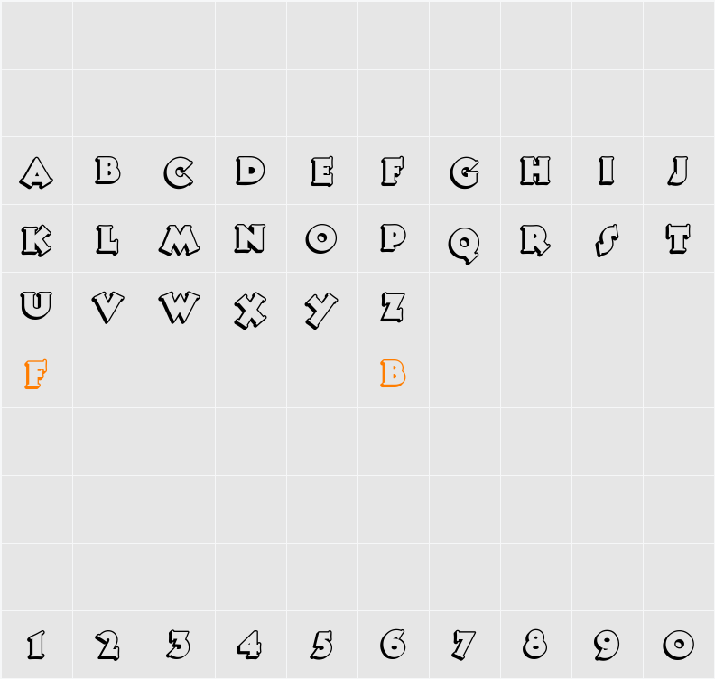 TooneyNoodle Character Map
