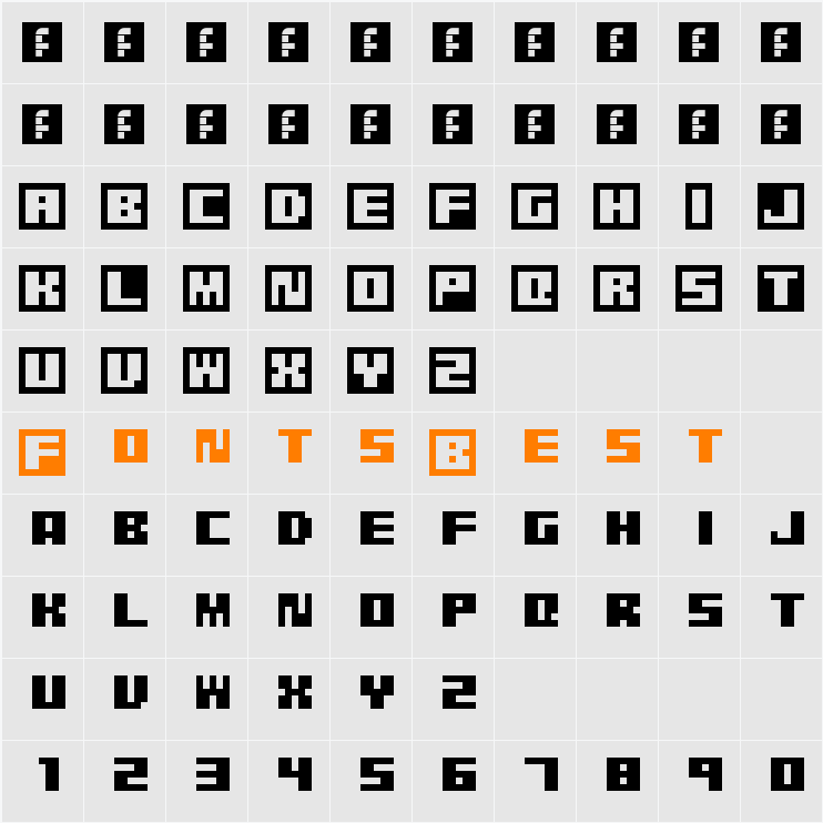 Pixel Grafiti Character Map
