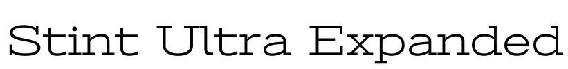 Stint Ultra Expanded Font Image