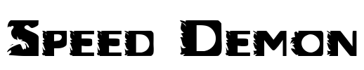 Speed Demon Font Image