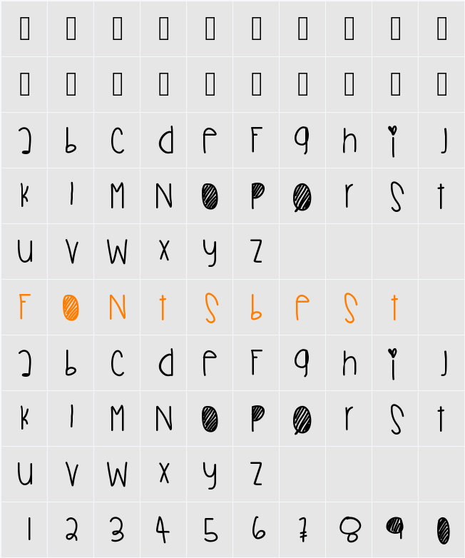 SmittenOverU Character Map
