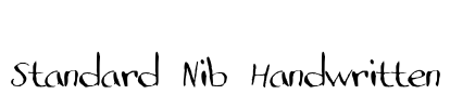 Standard Nib Handwritten