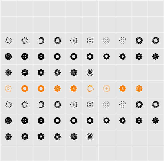 Fluid Spiral Character Map