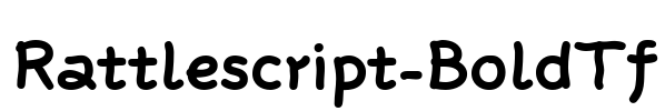 Rattlescript-BoldTf Font Image