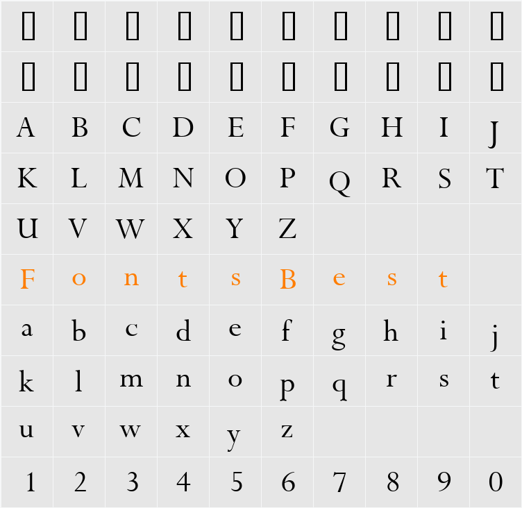 00216 Character Map