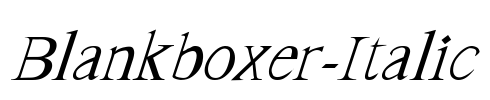 Blankboxer-Italic Font Image