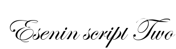 Esenin script Two Font Image