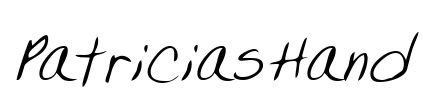 PatriciasHand Font Image