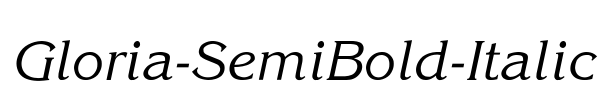Gloria-SemiBold-Italic
