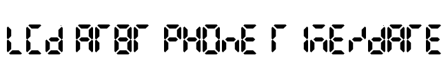 LCD AT&T Phone Time/Date Font Image