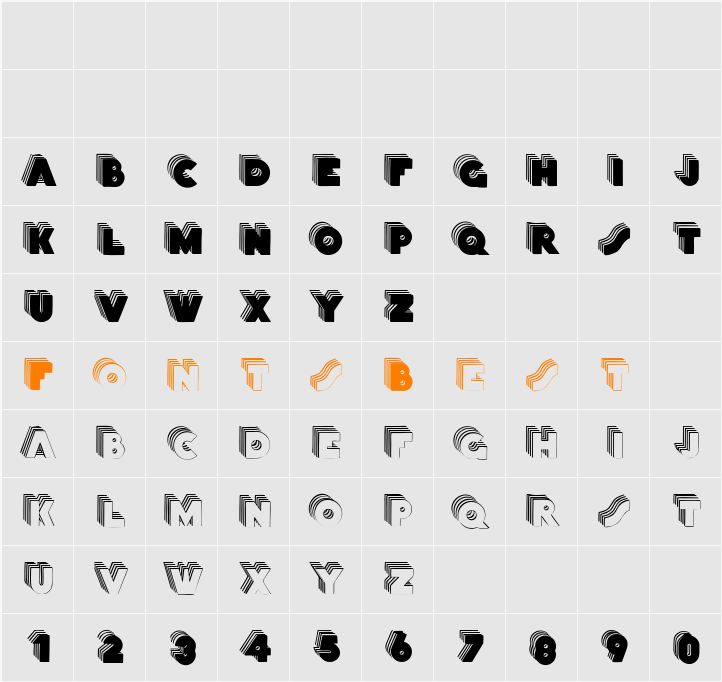 Stackcaps Character Map
