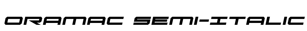 Oramac Semi-Italic Font Image