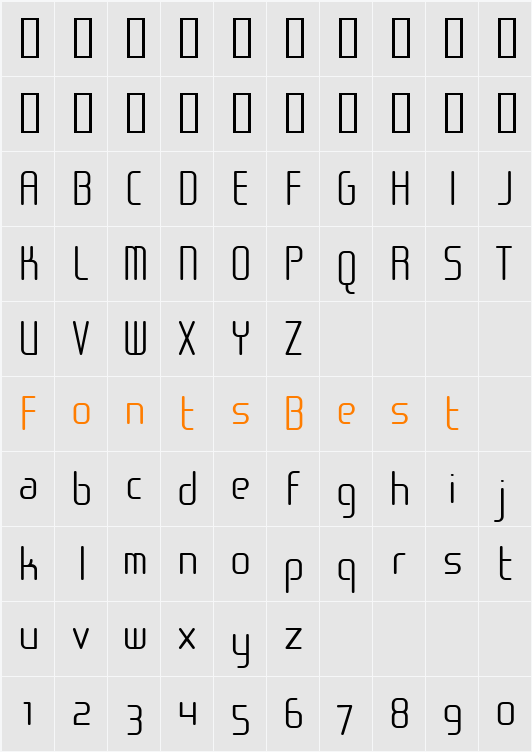 Sugarskin BTN Character Map