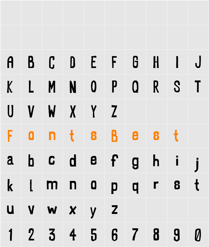 RectoFilled Character Map