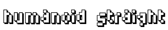 Humanoid straight Font Image