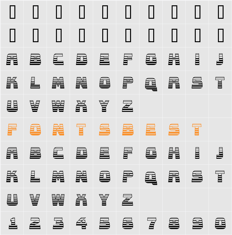 a_ConceptoTitulNrLdGd Character Map