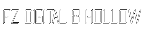 FZ DIGITAL 8 HOLLOW Font Image