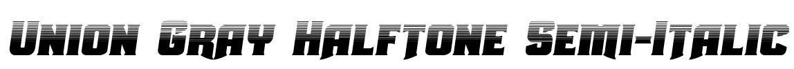 Union Gray Halftone Semi-Italic