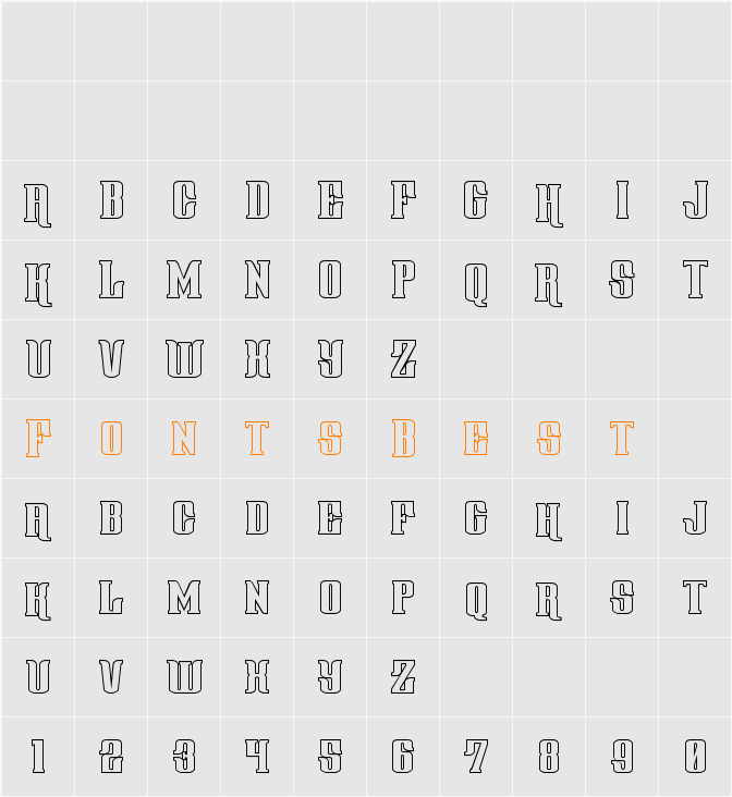 Gentleman Caller Outline Character Map