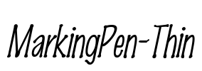MarkingPen-Thin Font Image