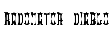 Radonator Diablo Font Image